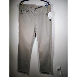 NWT AG Adriano Goldschmied Graduate Tailored 36x34 Men Straight leg Tan MSRP 188